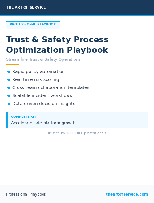 Trust & Safety Process Optimization Playbook