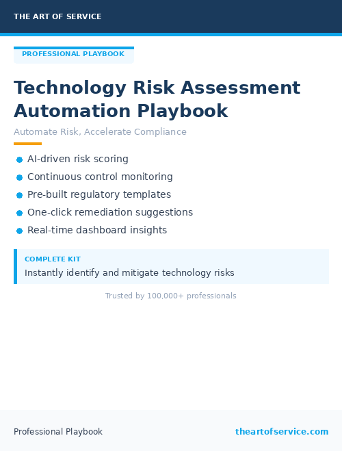 Technology Risk Assessment Automation Playbook