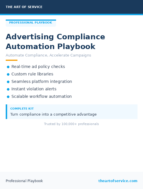 Advertising Compliance Automation Playbook