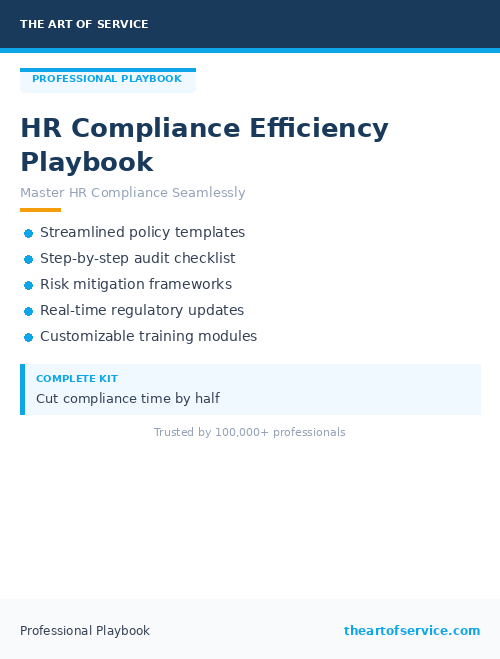 HR Compliance Efficiency Playbook