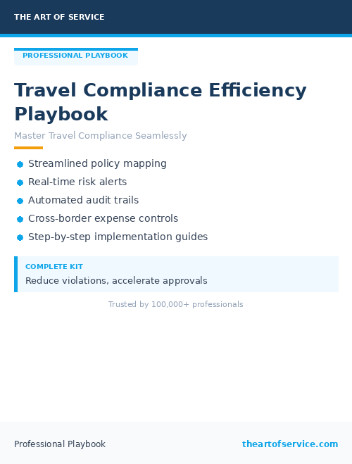 Travel Compliance Efficiency Playbook