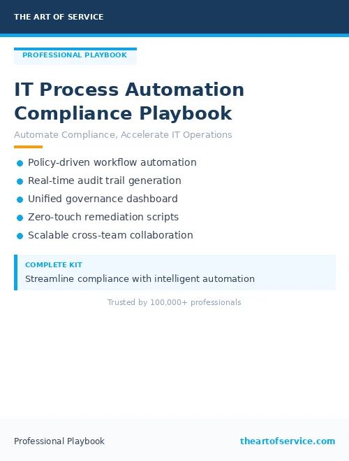 IT Process Automation Compliance Playbook