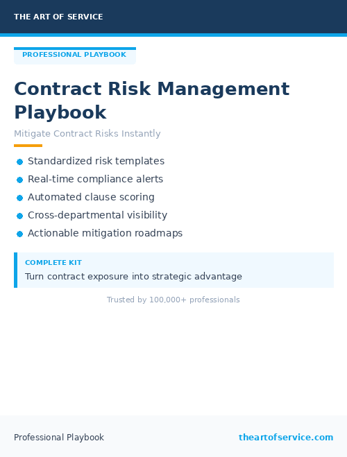 Contract Risk Management Playbook
