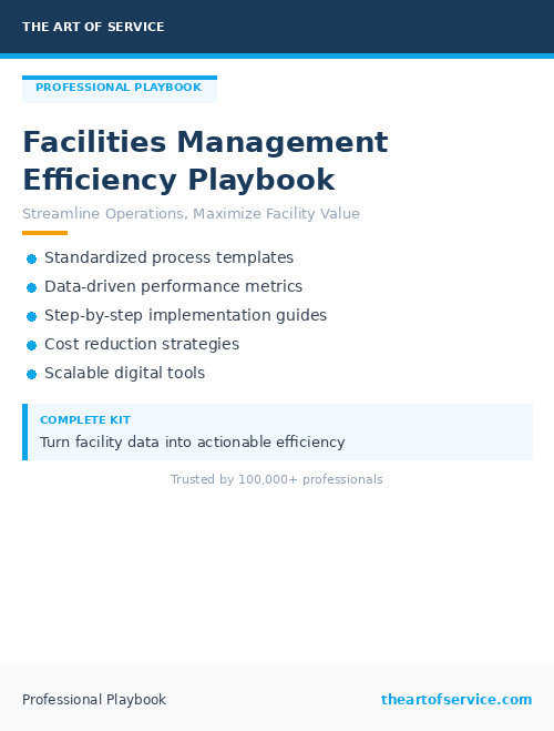 Facilities Management Efficiency Playbook