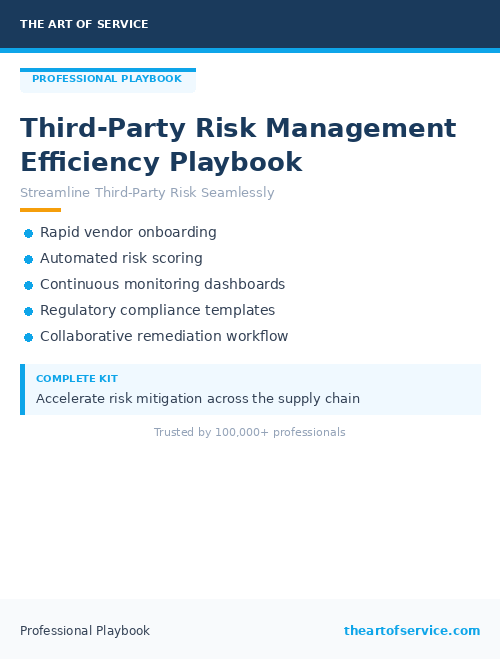 Third-Party Risk Management Efficiency Playbook