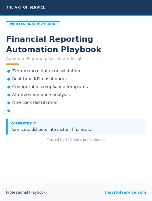 Financial Reporting Automation Playbook