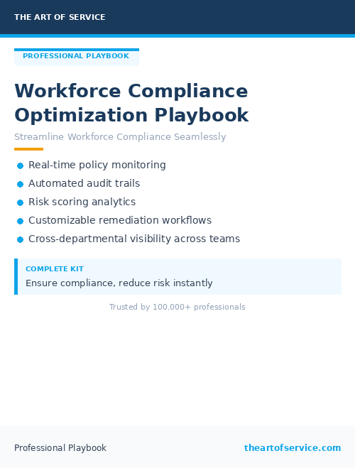 Workforce Compliance Optimization Playbook