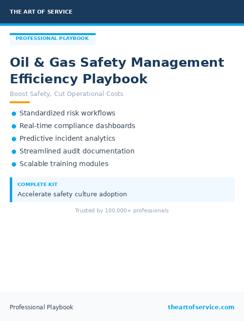 Oil & Gas Safety Management Efficiency Playbook