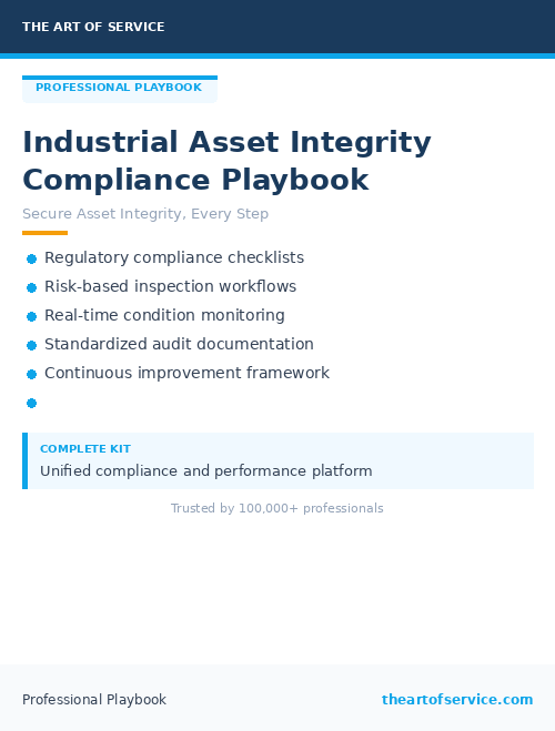 Industrial Asset Integrity Compliance Playbook