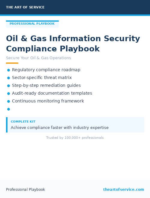 Oil & Gas Information Security Compliance Playbook