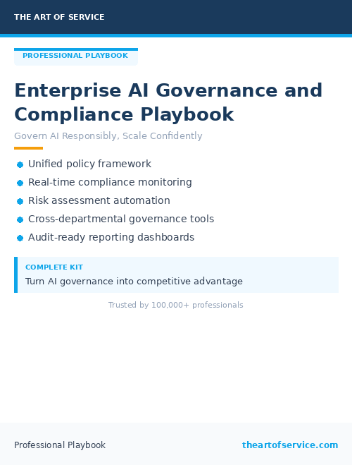 Enterprise AI Governance and Compliance Playbook
