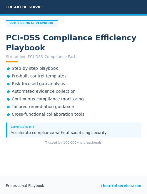 PCI-DSS Compliance Efficiency Playbook