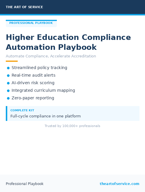 Higher Education Compliance Automation Playbook