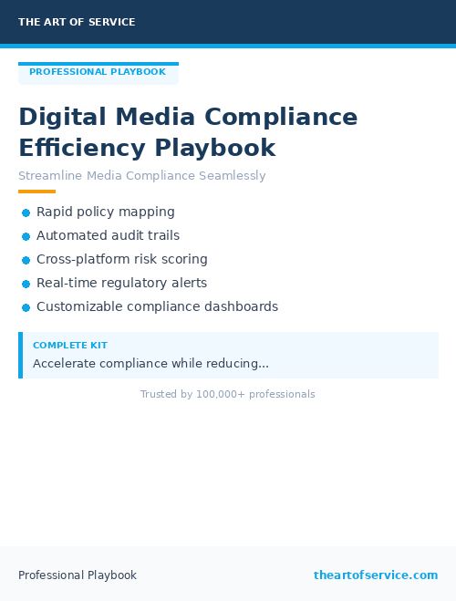 Digital Media Compliance Efficiency Playbook