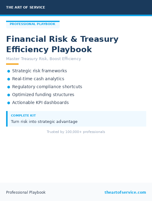 Financial Risk & Treasury Efficiency Playbook