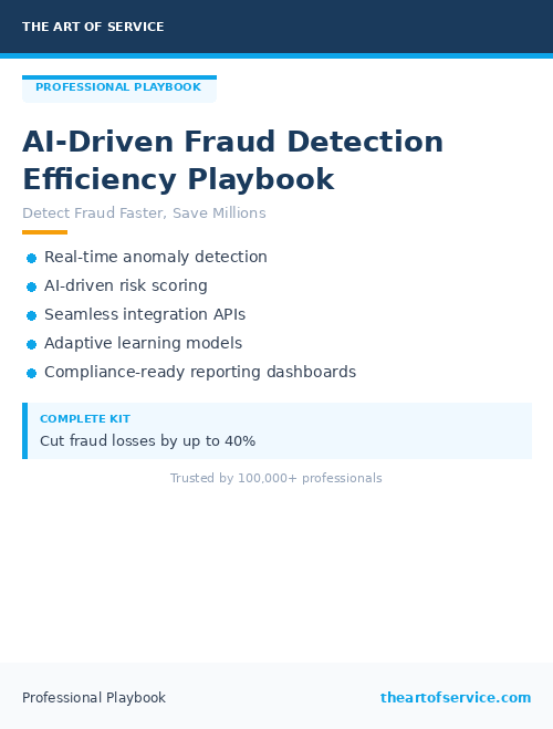 AI-Driven Fraud Detection Efficiency Playbook