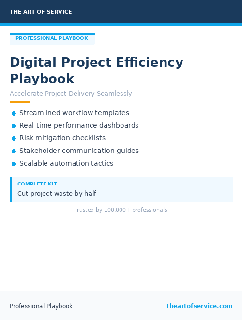 Digital Project Efficiency Playbook