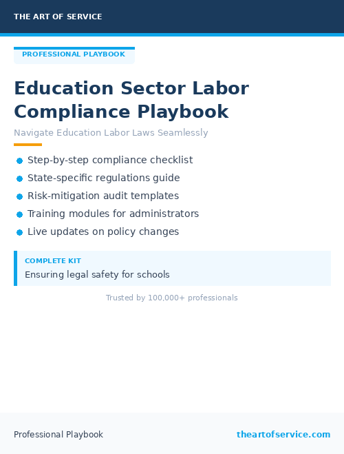 Education Sector Labor Compliance Playbook