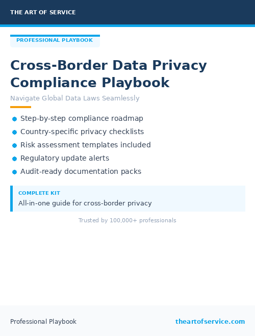 Cross-Border Data Privacy Compliance Playbook
