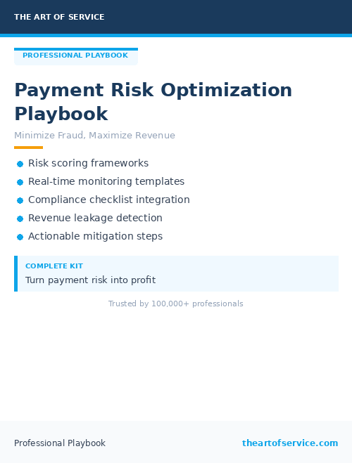 Payment Risk Optimization Playbook