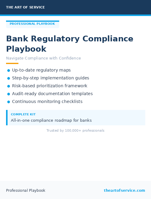 Bank Regulatory Compliance Playbook
