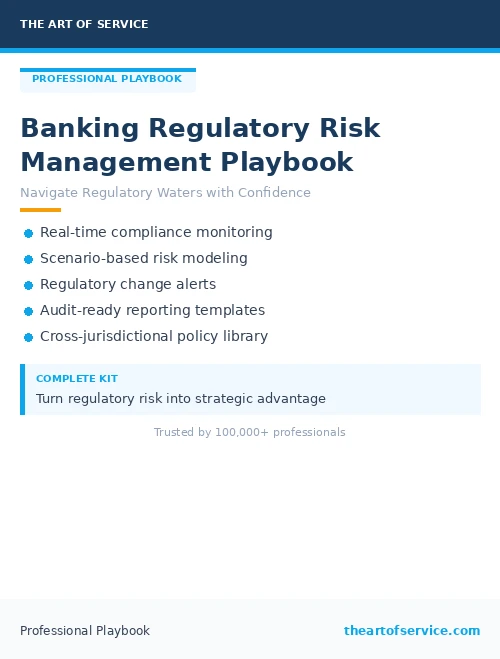 Banking Regulatory Risk Management Playbook