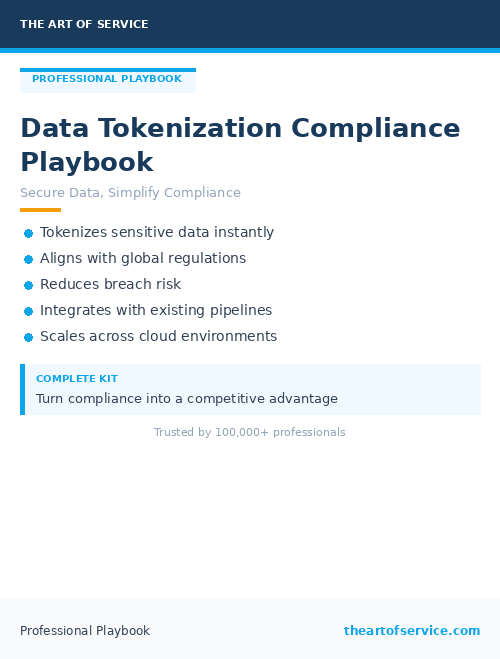 Data Tokenization Compliance Playbook