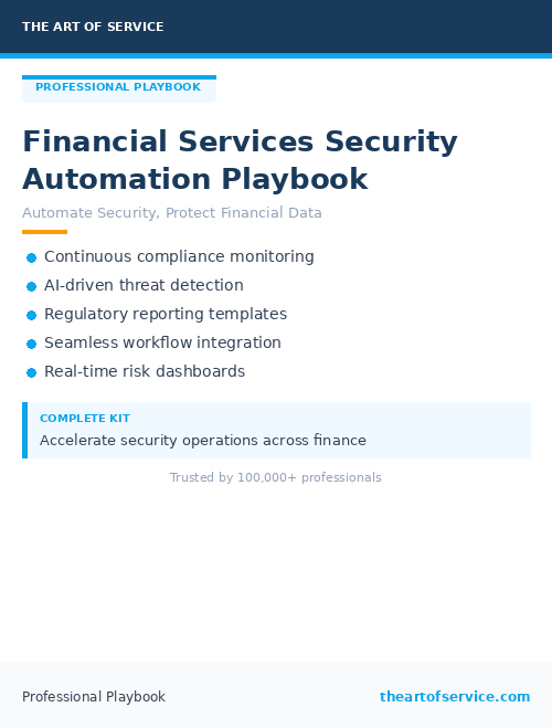 Financial Services Security Automation Playbook