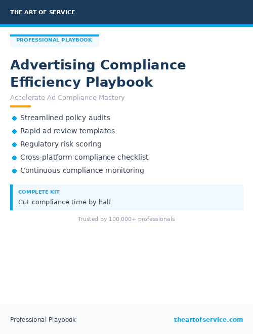 Advertising Compliance Efficiency Playbook