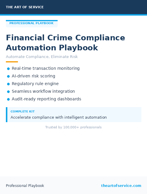 Financial Crime Compliance Automation Playbook