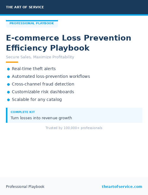 E‑commerce Loss Prevention Efficiency Playbook