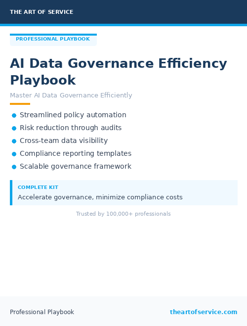AI Data Governance Efficiency Playbook