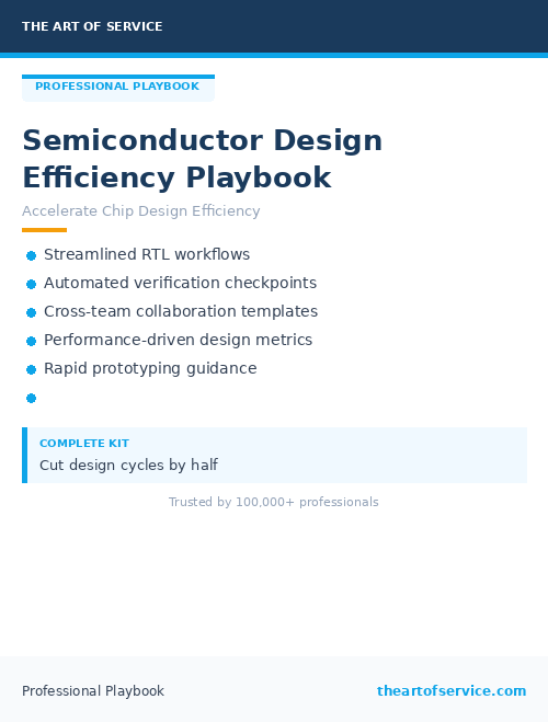 Semiconductor Design Efficiency Playbook