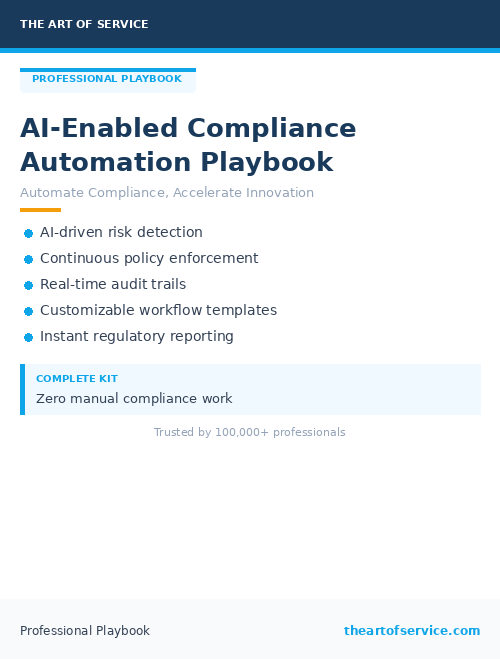 AI‑Enabled Compliance Automation Playbook