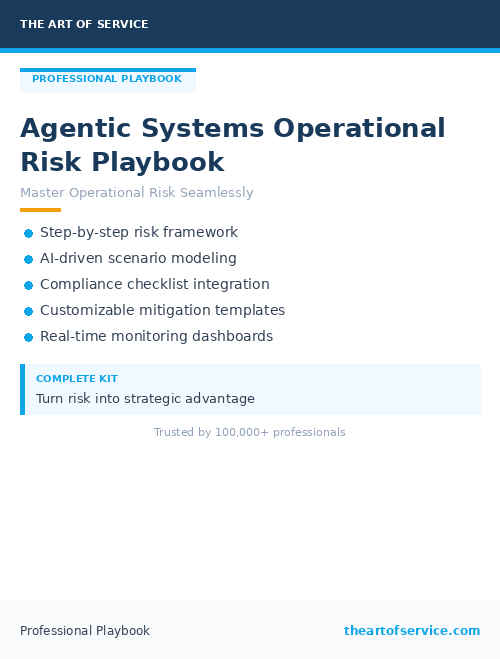 Agentic Systems Operational Risk Playbook