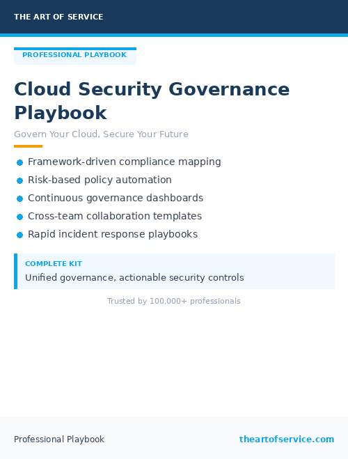 Cloud Security Governance Playbook