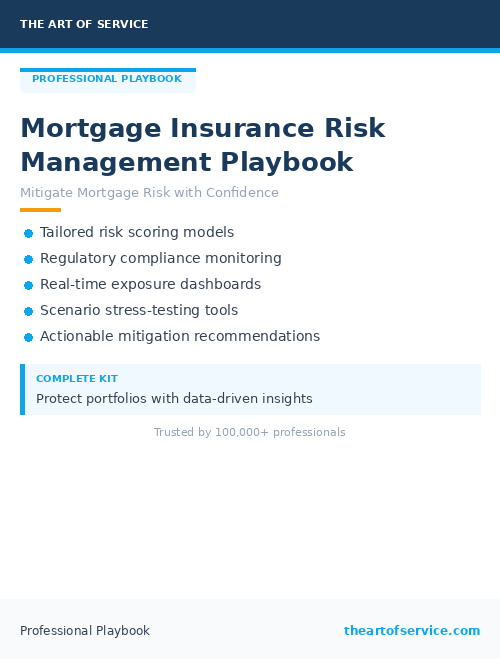 Mortgage Insurance Risk Management Playbook