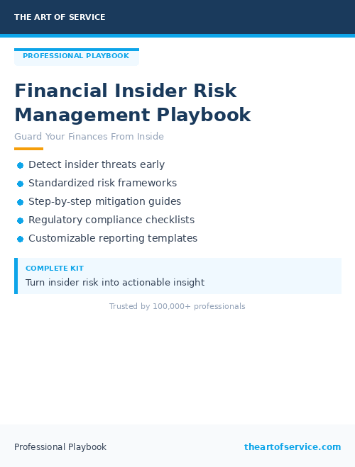 Financial Insider Risk Management Playbook