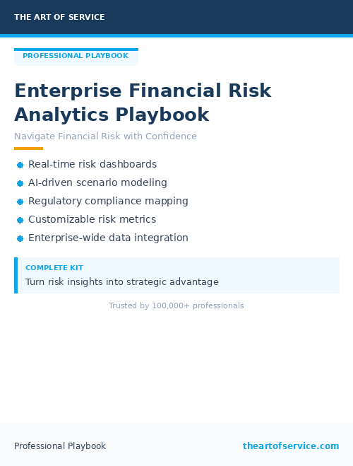 Enterprise Financial Risk Analytics Playbook