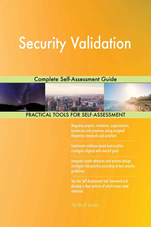9780655445616 Security Validation Complete Self-Assessment Guide by ...
