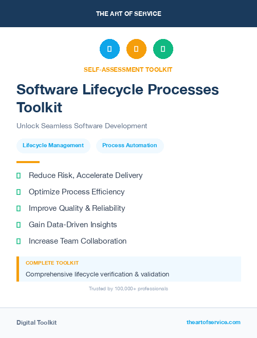 Software Lifecycle Processes Toolkit