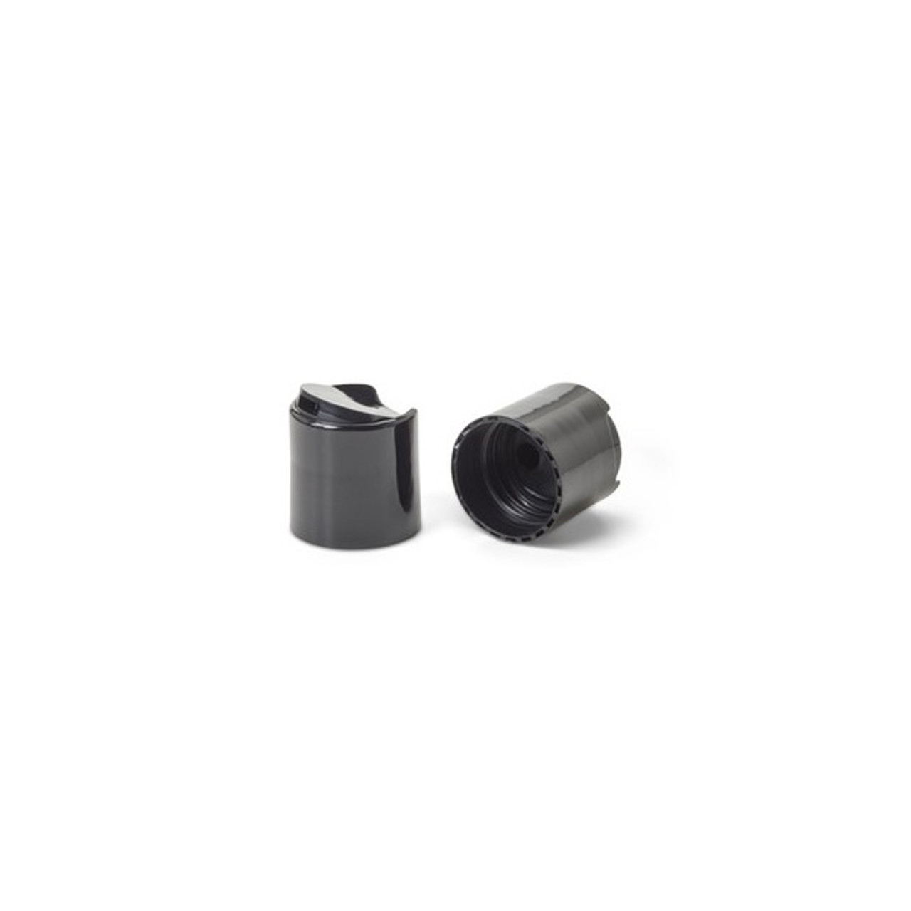 24-410 Black Polypropylene Smooth Disc Top 2DS02426EJ
