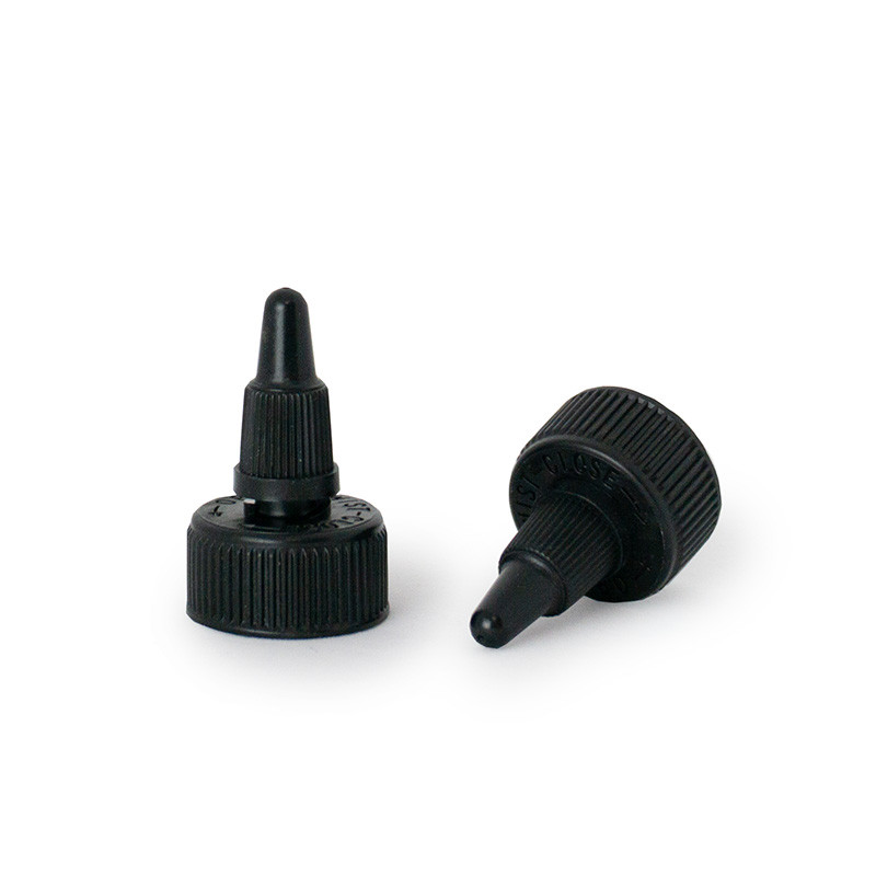 24/410 Black Plastic Twist Open/Close Cap 0.105 Orifice 2DS02434MC