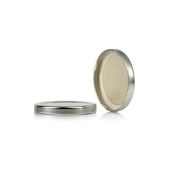 82mm T/O Silver Metal Button Plastisol Lined Cap 3TPLS0821MY