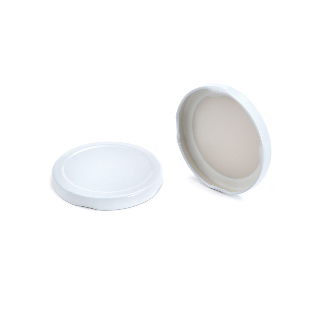 70mm White Metal Lid, Twist-off Plastisol Lined Cap 3TPLW0702PW 70mm White Metal Lid, Twist-off Plastisol Lined Cap 3TPLW0702PW