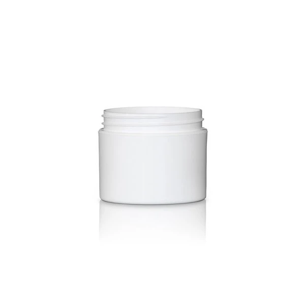 2oz White PP Double Wall Jar - 58/400 Finish 4JAR0212MR