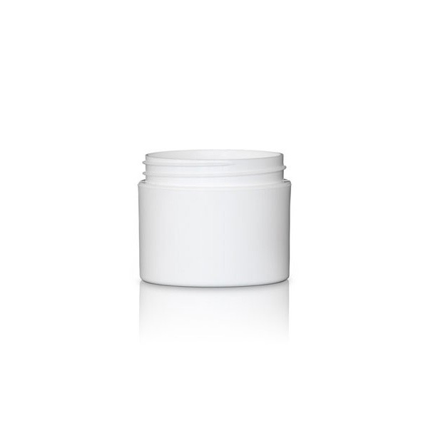 2oz White PP Double Wall Jar - 58/400 Finish 4JAR0212MR