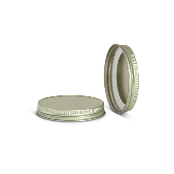 63-400 Gold Metal Lid, Plastisol Lined CT Cap w/ Gold Interior 3CPLG0631PW