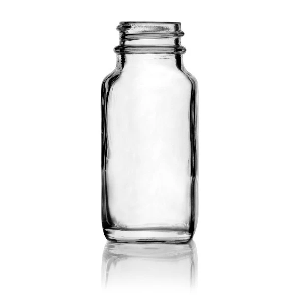 2oz Glass French Square Jar - 28/400 Finish (Case of 240) 1SQ021OB