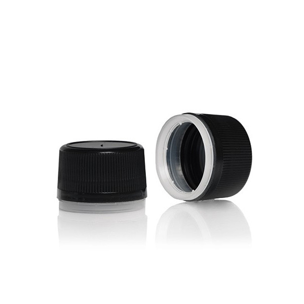 24mm Black PP Tamper-Evident Cap 2BP0248VB